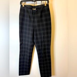 J Jill ponte black & gray window pane slim pants. Size S